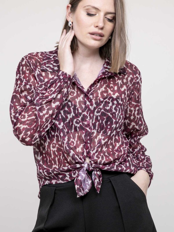 Blouse motif léopard...