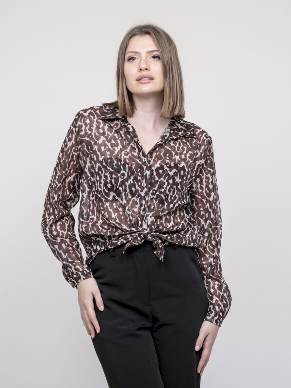 Blouse motif léopard...