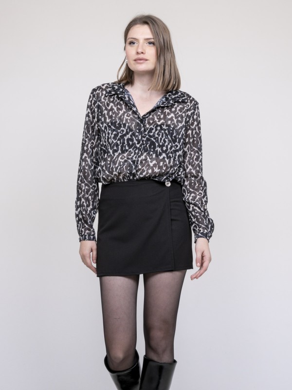 Blouse motif léopard...