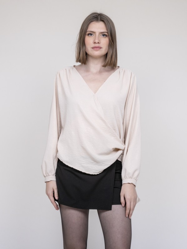 Blouse satinée ONESTA - Ecru