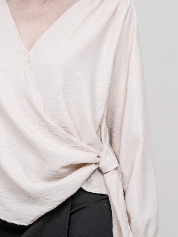 Blouse satinée ONESTA - Ecru