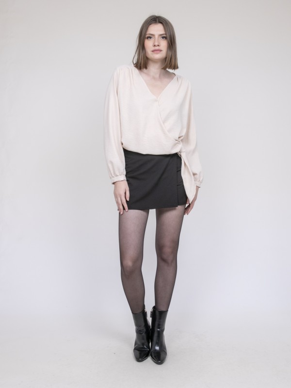 Blouse satinée ONESTA - Ecru