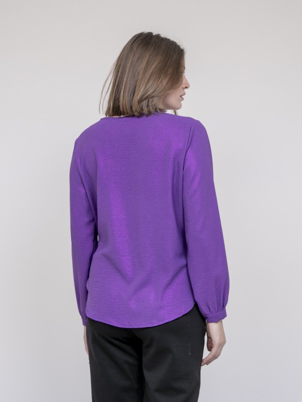Blouse satinée ONESTA - Violet