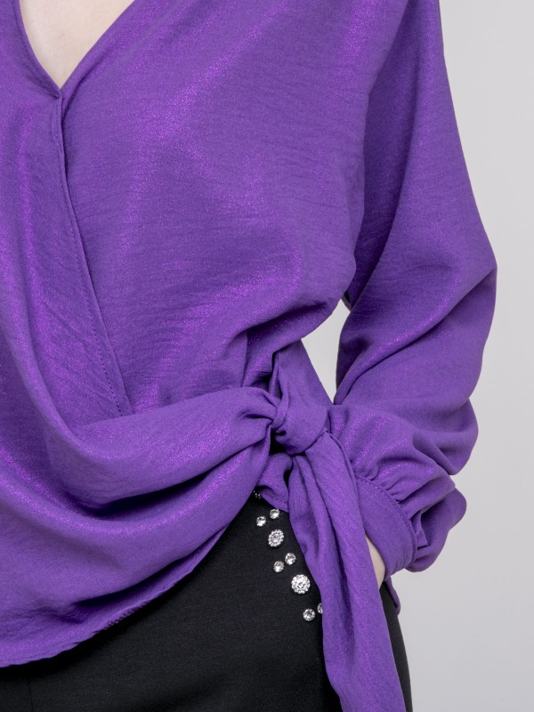 Blouse satinée ONESTA - Violet