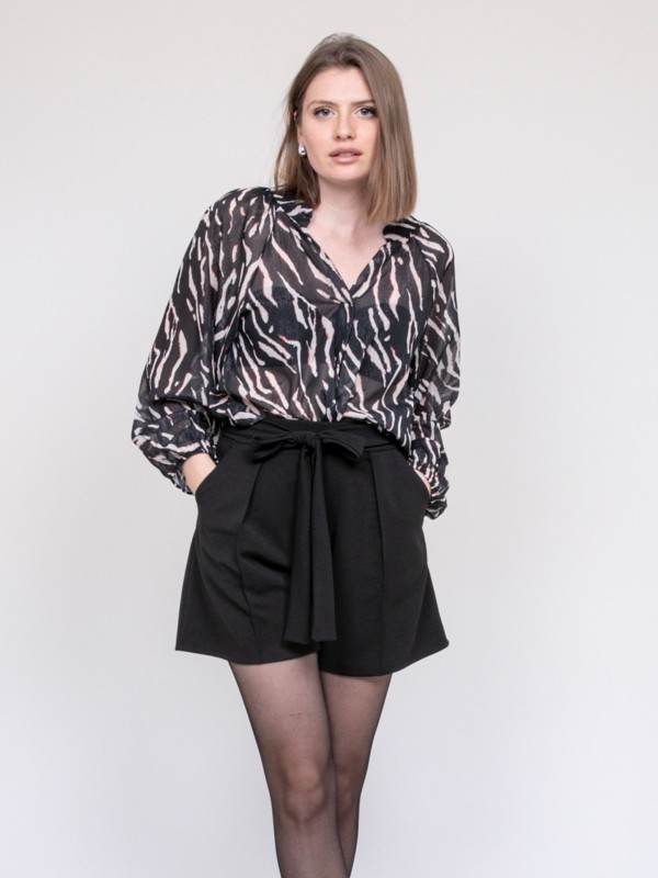 Blouse imprimée zébrée...