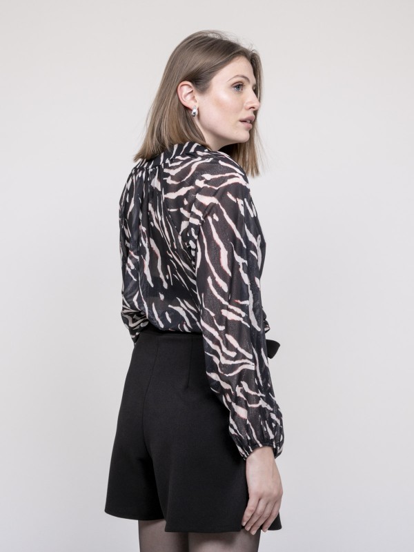 Blouse imprimée zébrée...
