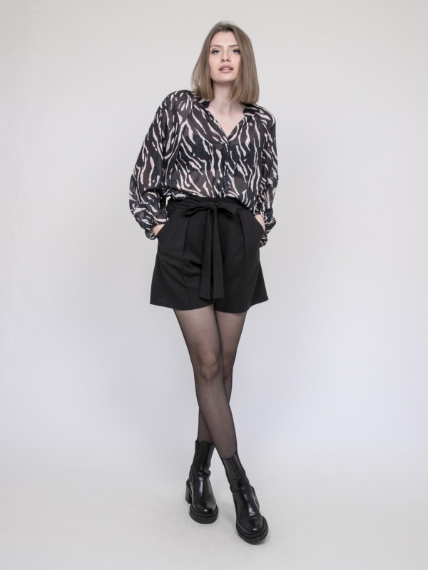 Blouse imprimée zébrée...