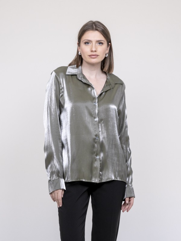 Chemise irisée ORIANA - Kaki
