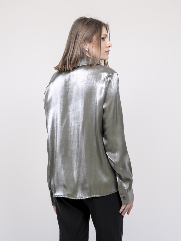 Chemise irisée ORIANA - Kaki