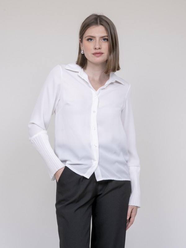 Chemise manches plissées...