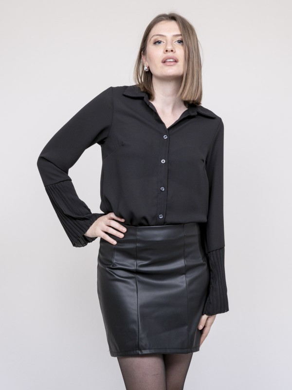 Chemise manches plissées...