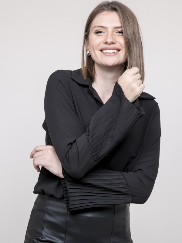 Chemise manches plissées...