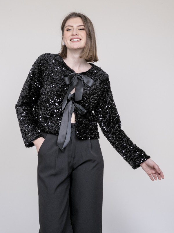 Veste à sequins UCHADA - Noir