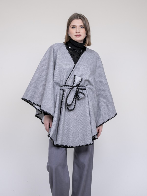 Veste cape ULILA - Gris