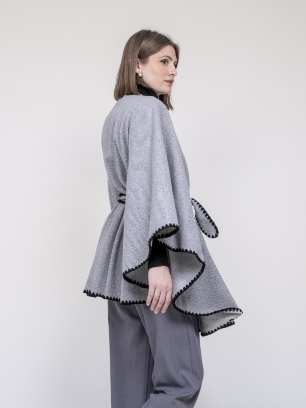 Veste cape ULILA - Gris