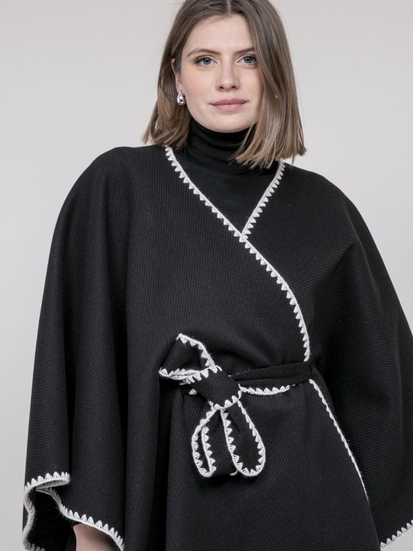 Veste cape ULILA - Noir