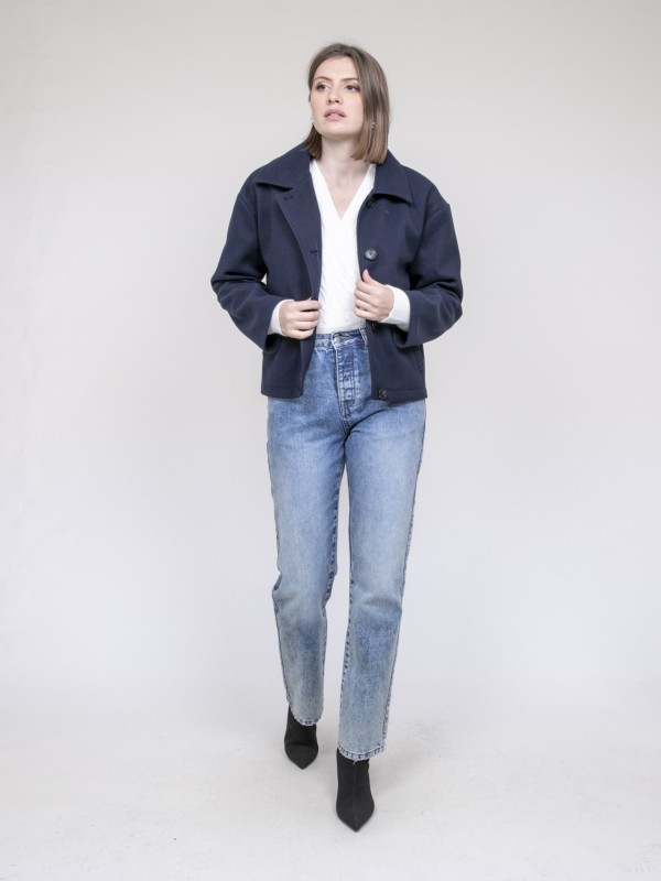 Veste courte effet laine...