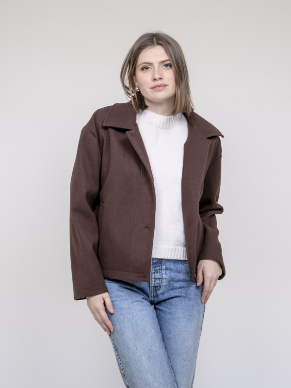 Veste courte effet laine...