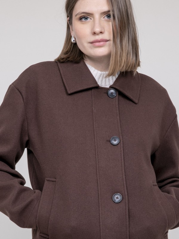 Veste courte effet laine...