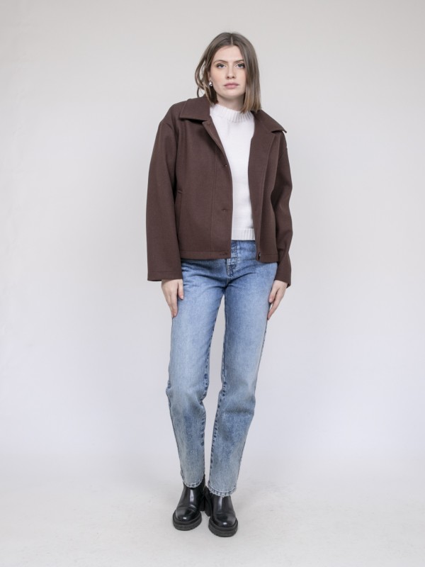 Veste courte effet laine...