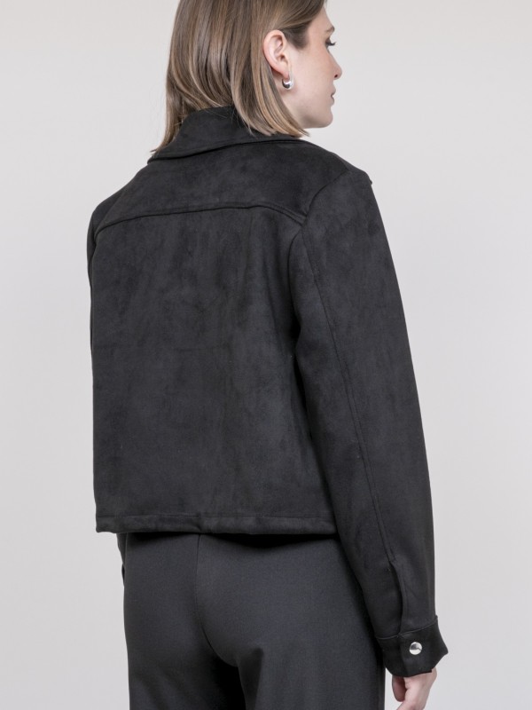 Veste en suedine UPERLA - Noir