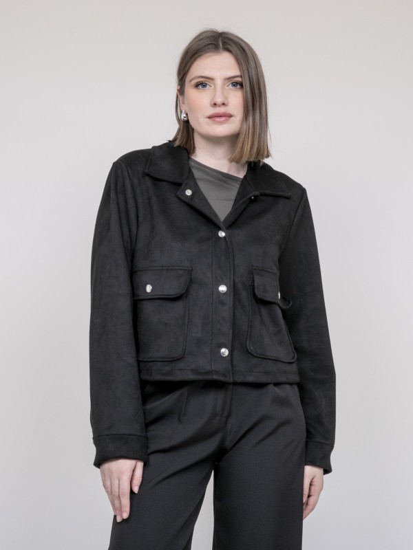 Veste en suedine UPERLA - Noir