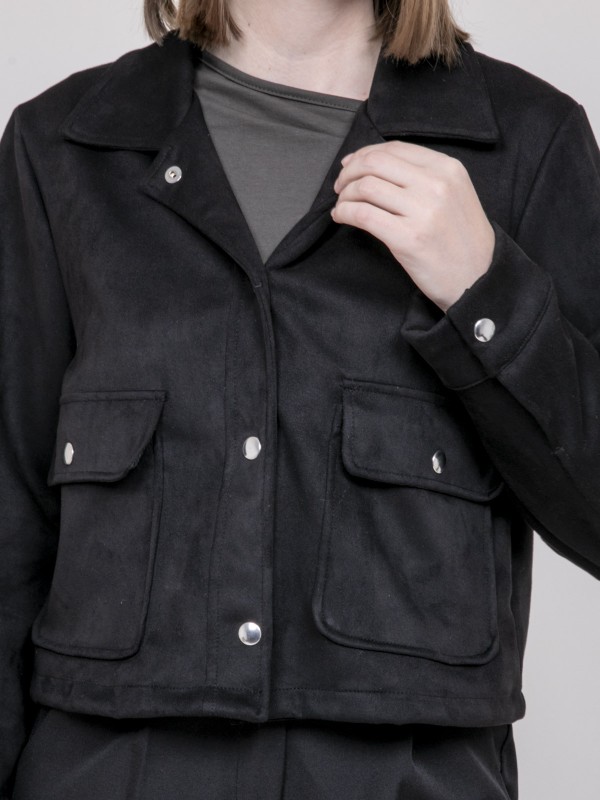 Veste en suedine UPERLA - Noir