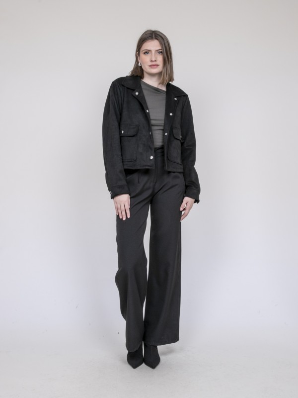 Veste en suedine UPERLA - Noir