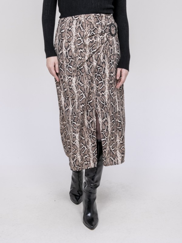 Jupe mi-longue imprimé...