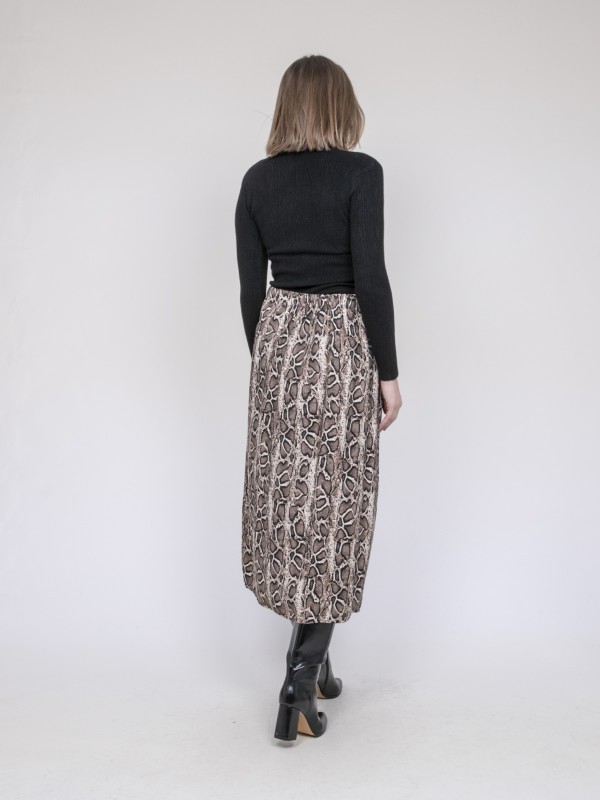 Jupe mi-longue imprimé...