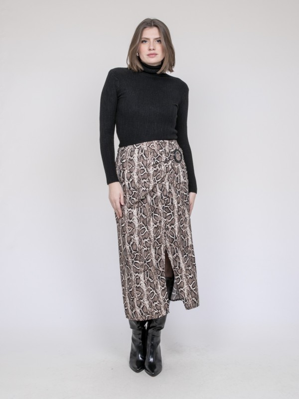 Jupe mi-longue imprimé...