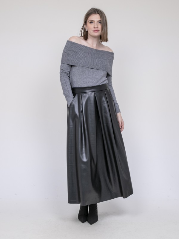 Jupe longue plissée en...