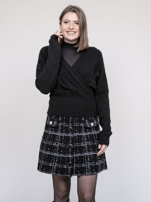 Pull cache coeur KEBIRA - Noir