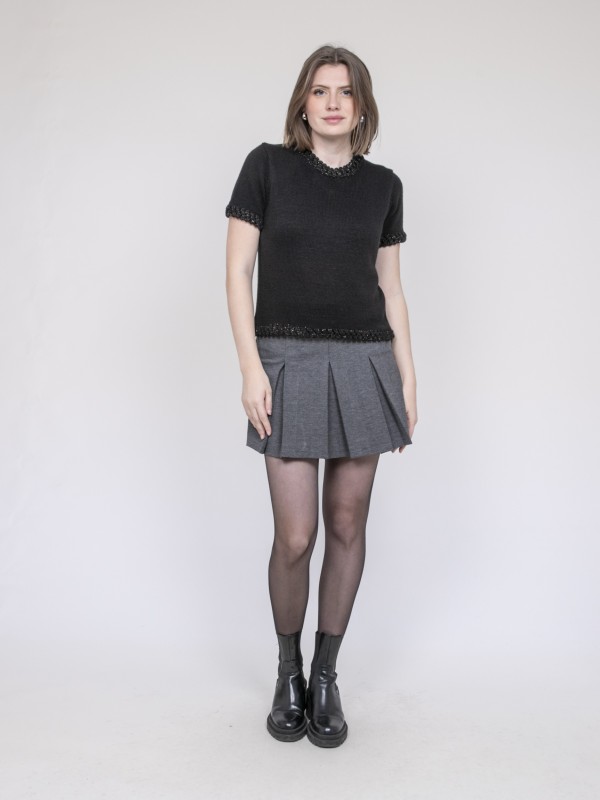 Pull details tressés...