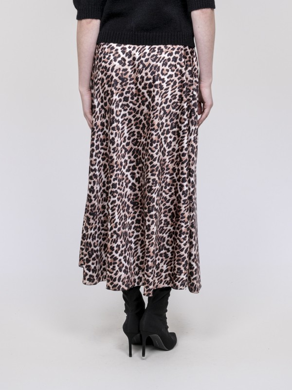 Jupe longue satinée imprimé...