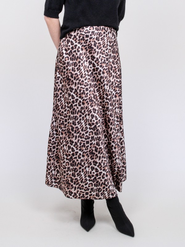 Jupe longue satinée imprimé...