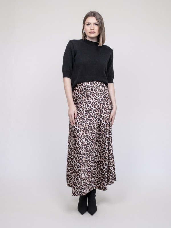 Jupe longue satinée imprimé...