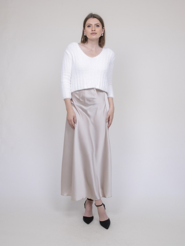 Jupe longue en satin XALPA...