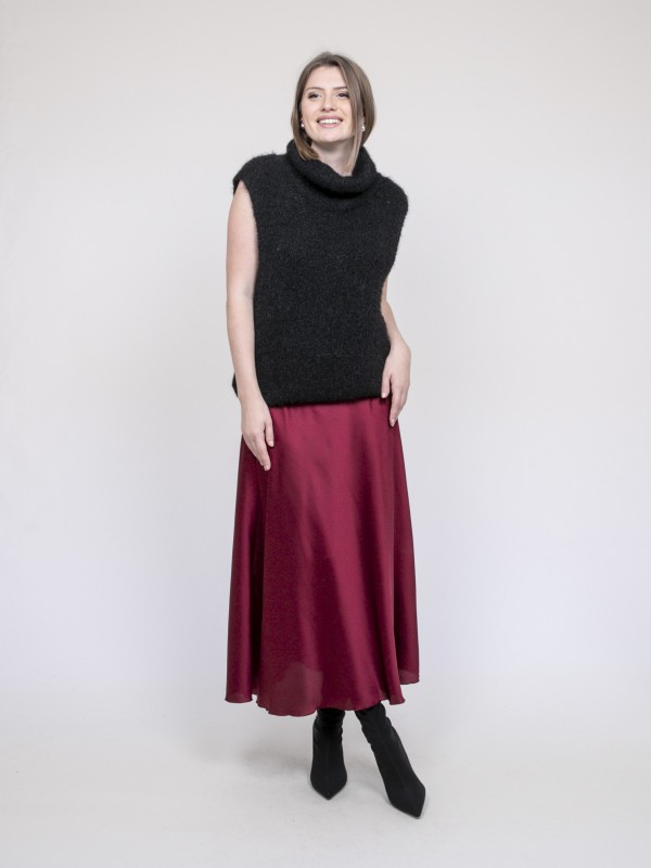 Jupe longue en satin XALPA...