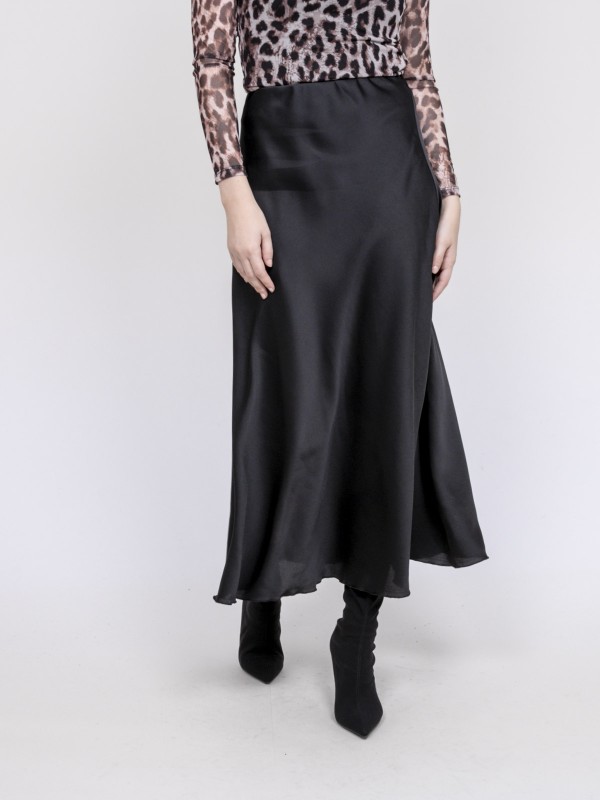 Jupe longue en satin XALPA...