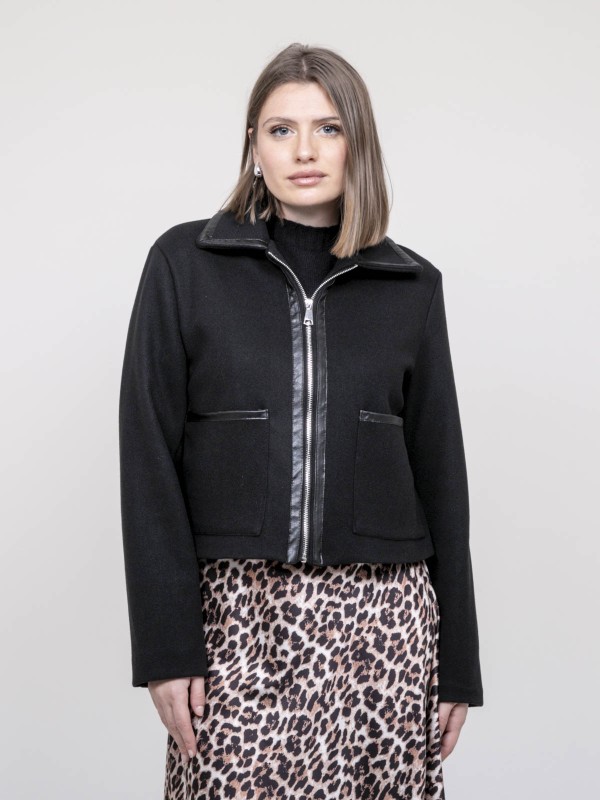 Blouson avec détails simili...