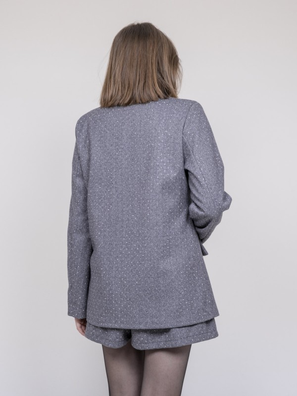 Blazer à strass ULISIA - Gris