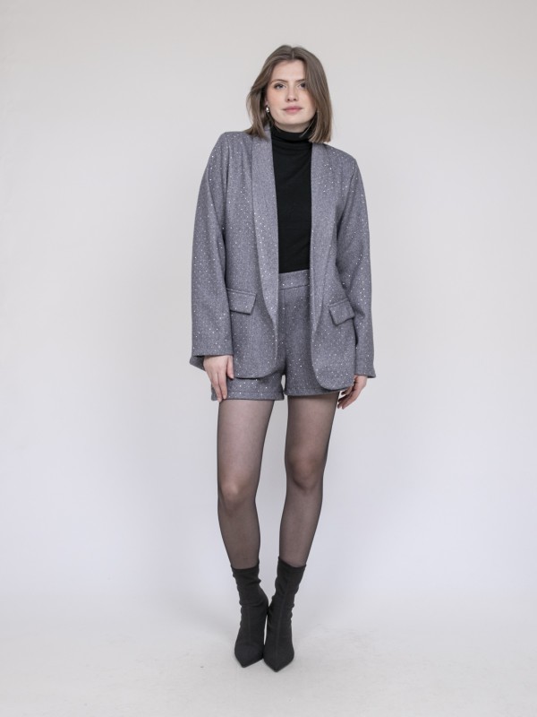 Blazer à strass ULISIA - Gris
