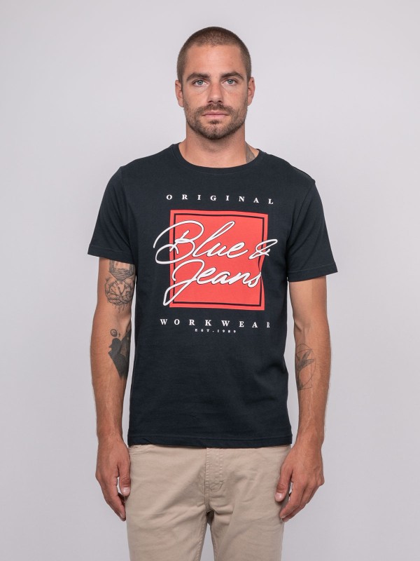 T-shirt pur coton à motif...