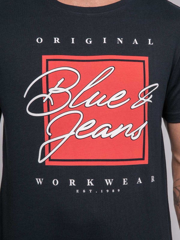 T-shirt pur coton à motif...