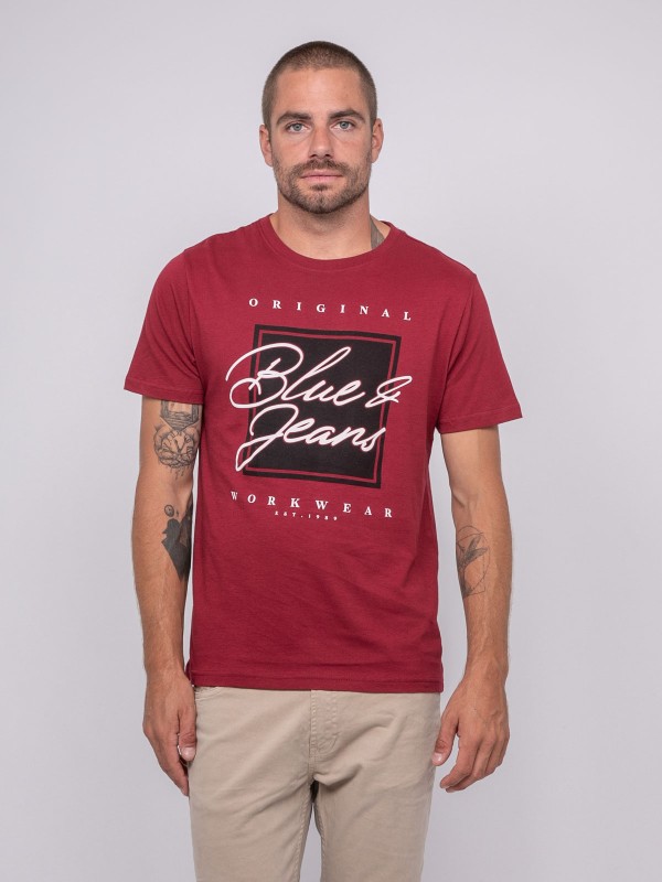 T-shirt pur coton à motif...