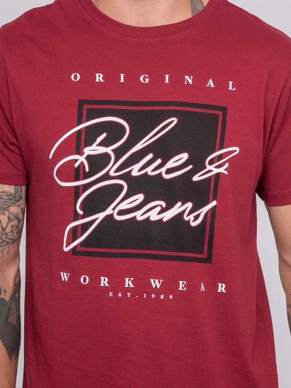 T-shirt pur coton à motif...