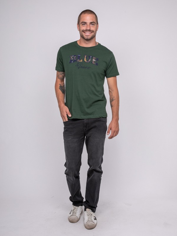 T-shirt pur coton à motif...