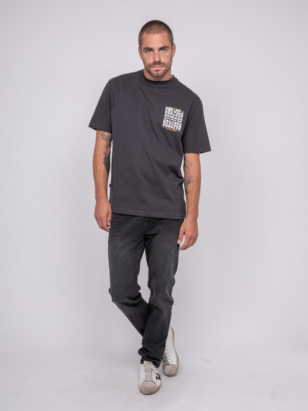 T-shirt pur coton à motif...