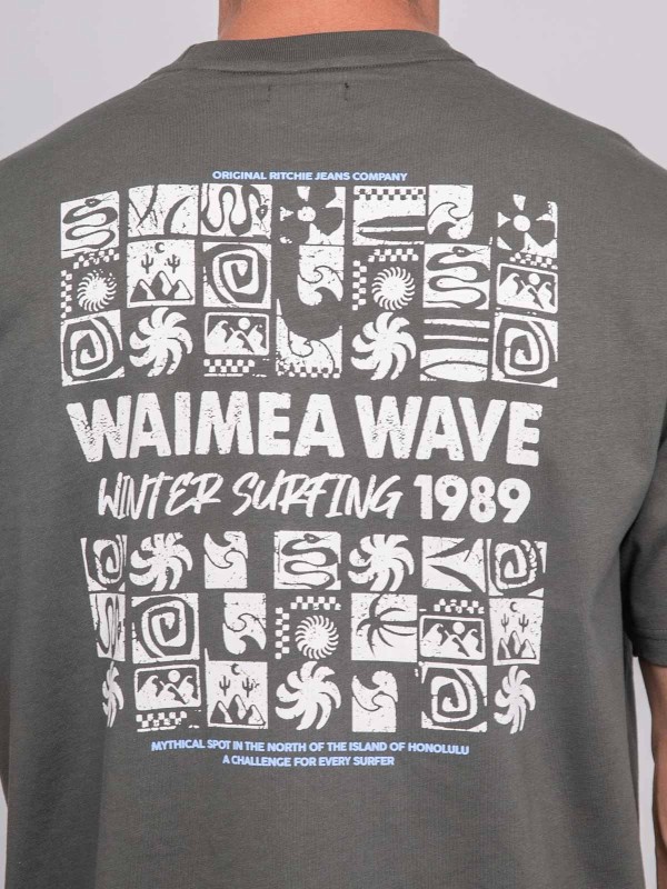 T-shirt pur coton à motif...